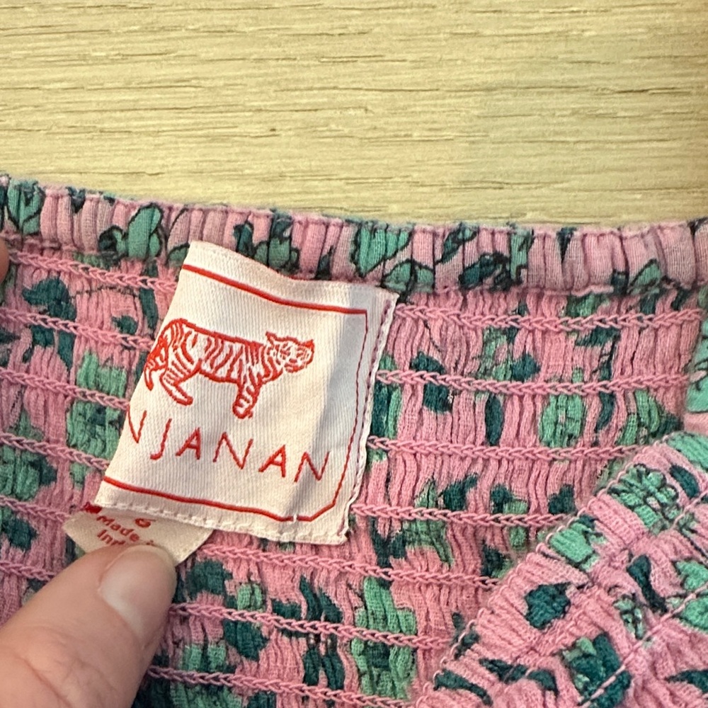 Banjanan Pink and Green Leafy Dress - Picture 4 of 5